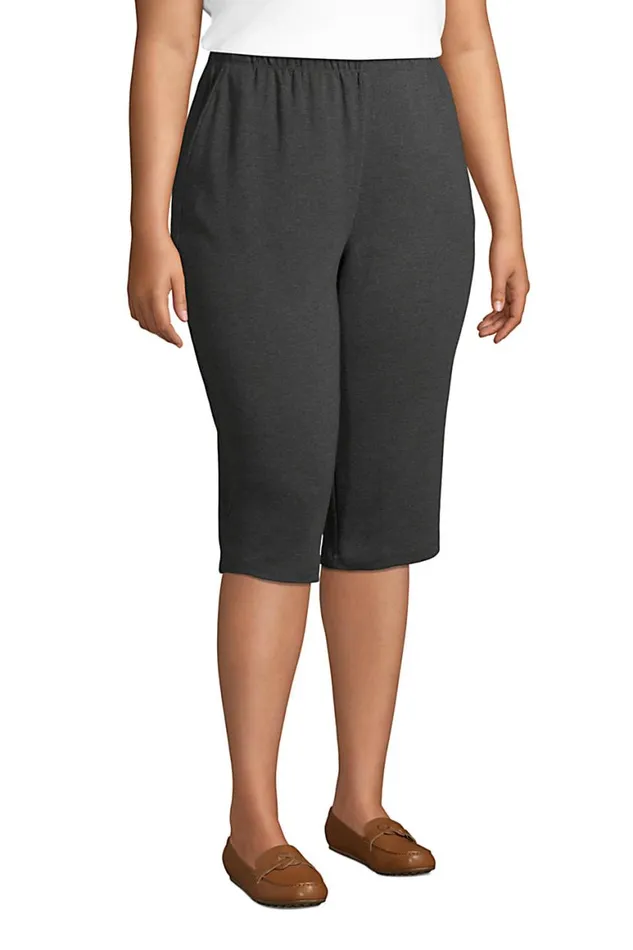 Lands039 End Capris and Crop Pants Women Plus Size Sport Knit High Rise Elastic Waist Pull On Capri Pants Radiant Navy Lands039 End Capris and Crop Pants Women Plus Size Sport Knit High Rise Elastic Waist Pull On Capri Pants Radiant Navy