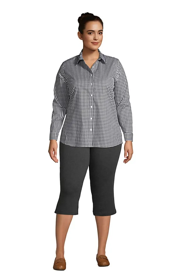 Lands039 End Capris and Crop Pants Women Plus Size Sport Knit High Rise Elastic Waist Pull On Capri Pants Radiant Navy Lands039 End Capris and Crop Pants Women Plus Size Sport Knit High Rise Elastic Waist Pull On Capri Pants Radiant Navy