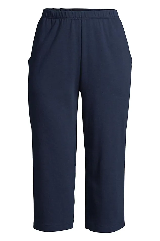 Lands039 End Capris and Crop Pants Women Plus Size Sport Knit High Rise Elastic Waist Pull On Capri Pants Radiant Navy Lands039 End Capris and Crop Pants Women Plus Size Sport Knit High Rise Elastic Waist Pull On Capri Pants Radiant Navy