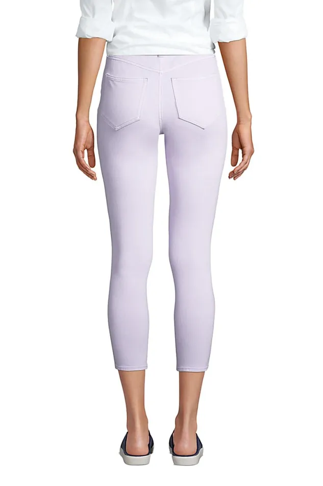 Lands039 End Capris and Crop Pants Women Stretch High Rise Skinny Legging Crop Jeans 8211 Color Sweet Lavender Purple