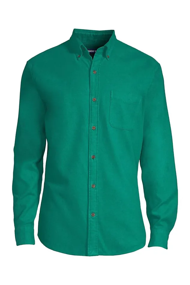 Lands039 End Casual Shirts Men Traditional Fit Flagship Flannel Shirt Ballard Green Lands039 End Casual Shirts Men Traditional Fit Flagship Flannel Shirt Ballard Green