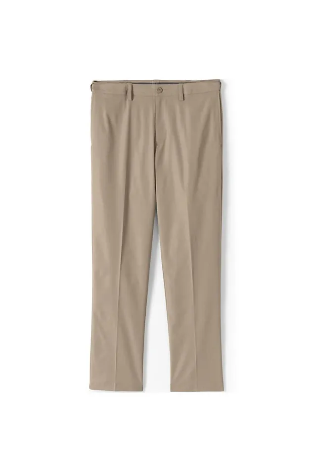 Lands039 End Chinos and Casual Pants Men Big Active Chino Pants Khaki