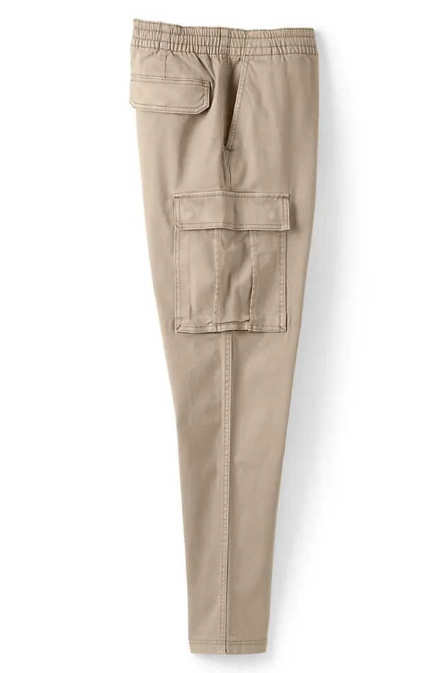 Lands039 End Chinos and Casual Pants Men Cargo Deck Pants Khaki
