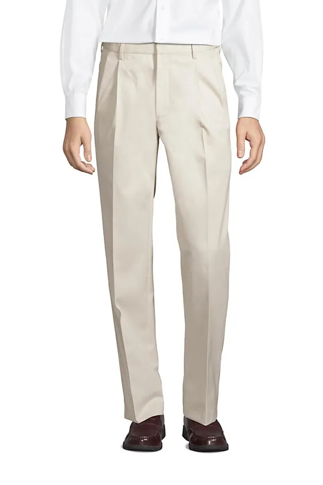 Lands039 End Chinos and Casual Pants Men Comfort Waist Pleated No Iron Twill Dress Pants Light Stone Lands039 End Chinos and Casual Pants Men Comfort Waist Pleated No Iron Twill Dress Pants Light Stone