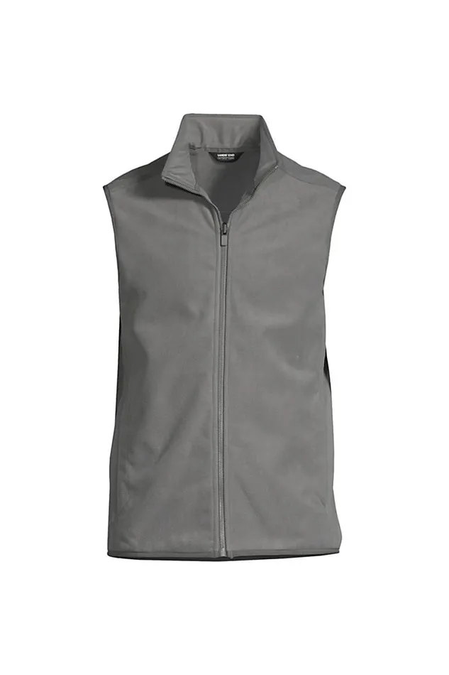 Lands039 End Coats and Jackets Men Big Marinac Fleece Vest Arctic Gray