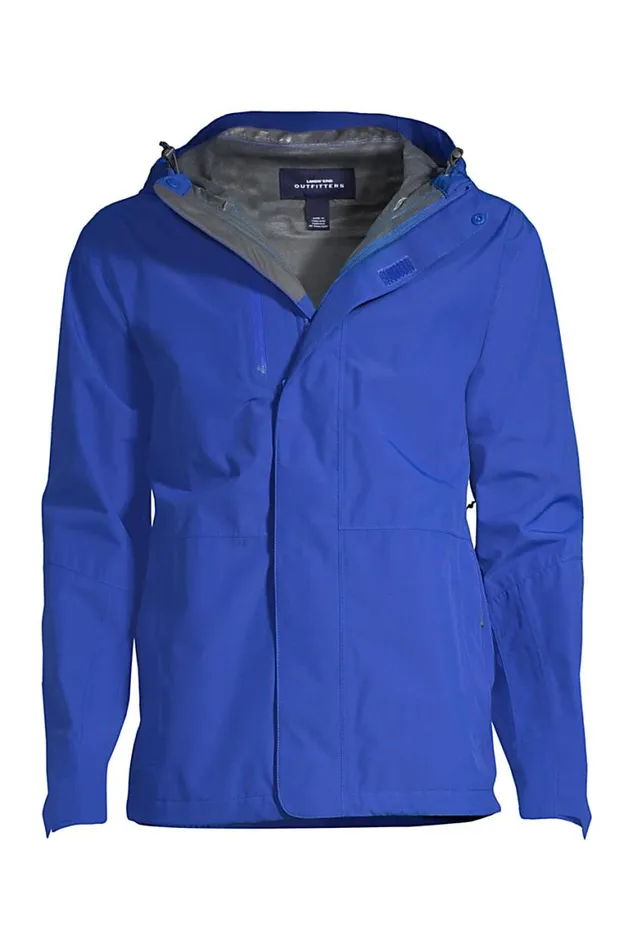 Lands039 End Coats and Jackets Men Big Waterproof Rain Jacket Dark Cobalt Blue Lands039 End Coats and Jackets Men Big Waterproof Rain Jacket Dark Cobalt Blue