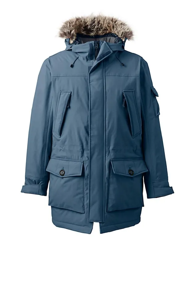 Lands039 End Coats and Jackets Men Expedition Winter Parka Bering Sea Blue