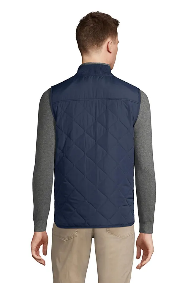 Lands039 End Coats and Jackets Men Insulated Quilted Vest Radiant Navy