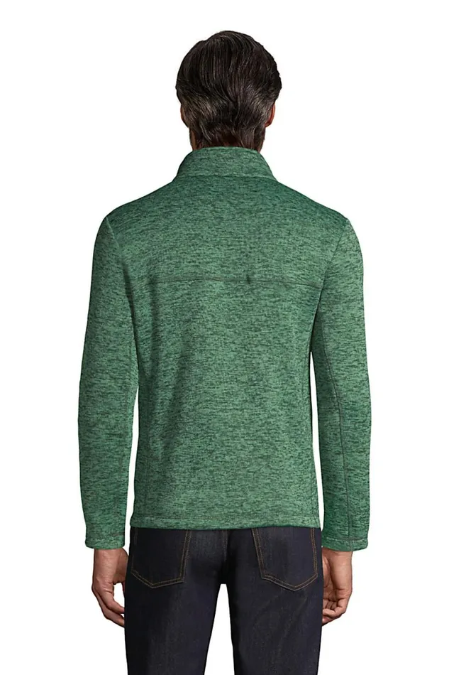 Lands039 End Coats and Jackets Men Sweater Fleece Jacket Deep Woodland Green Heather Lands039 End Coats and Jackets Men Sweater Fleece Jacket Deep Woodland Green Heather