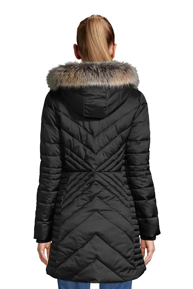 Lands039 End Coats and Jackets Women Insulated Plush Coat With Hood Black Lands039 End Coats and Jackets Women Insulated Plush Coat With Hood Black