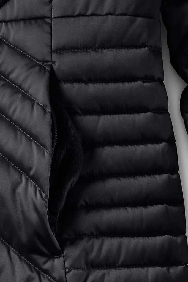 Lands039 End Coats and Jackets Women Insulated Plush Coat With Hood Black Lands039 End Coats and Jackets Women Insulated Plush Coat With Hood Black