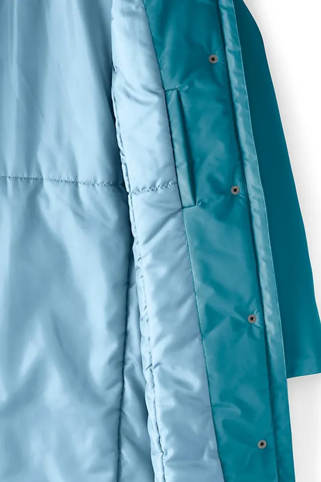 Lands039 End Coats and Jackets Women Insulated Raincoat Sunwashed Teal Blue Lands039 End Coats and Jackets Women Insulated Raincoat Sunwashed Teal Blue