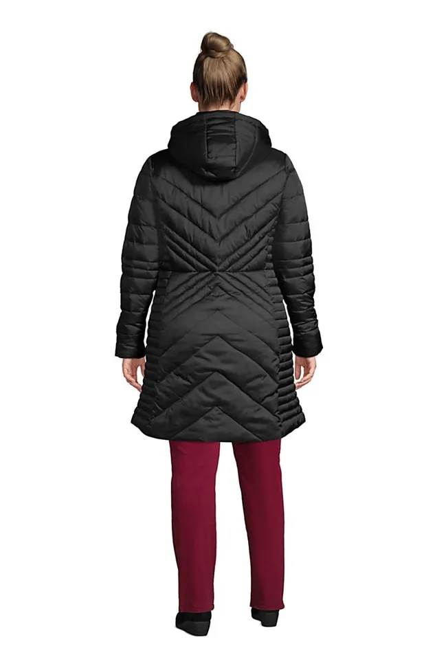 Lands039 End Coats and Jackets Women Plus Size Insulated Plush Coat With Hood Black Lands039 End Coats and Jackets Women Plus Size Insulated Plush Coat With Hood Black