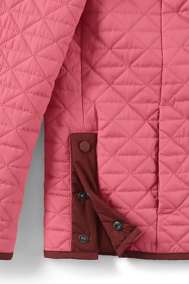 Lands039 End Coats and Jackets Women Plus Size Insulated Quilted Snap Neck Pullover Soft Mojave Rose Lands039 End Coats and Jackets Women Plus Size Insulated Quilted Snap Neck Pullover Soft Mojave Rose