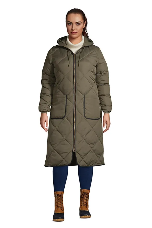 Lands039 End Coats and Jackets Women Plus Size Insulated Quilted Thermoplume Long Coat Forest Moss Lands039 End Coats and Jackets Women Plus Size Insulated Quilted Thermoplume Long Coat Forest Moss