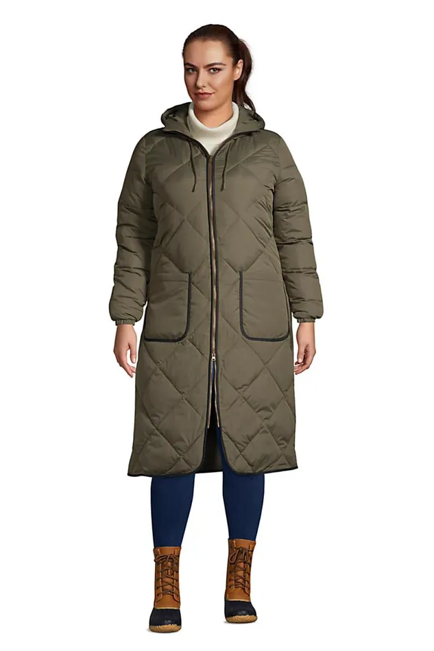 Lands039 End Coats and Jackets Women Plus Size Insulated Quilted Thermoplume Long Coat Forest Moss Lands039 End Coats and Jackets Women Plus Size Insulated Quilted Thermoplume Long Coat Forest Moss