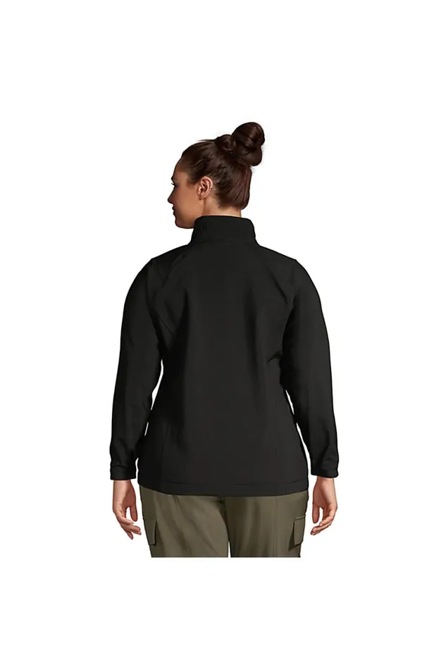 Lands039 End Coats and Jackets Women Plus Size Soft Shell Fleece Jacket Black Lands039 End Coats and Jackets Women Plus Size Soft Shell Fleece Jacket Black