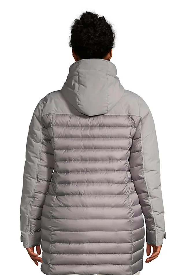 Lands039 End Coats and Jackets Women Plus Size Squall Down Insulated Winter Coat With Hood Dark Cameo Gray Lands039 End Coats and Jackets Women Plus Size Squall Down Insulated Winter Coat With Hood Dark Cameo Gray