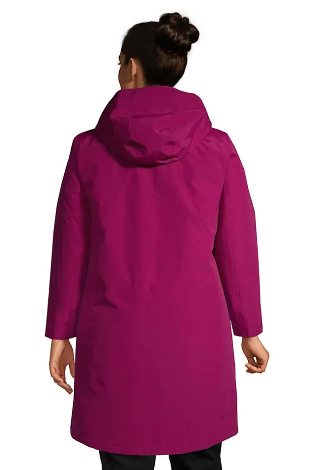 Lands039 End Coats and Jackets Women Plus Size Squall Waterproof 3 In 1 Long Winter Coat With Hood Rubellite Lands039 End Coats and Jackets Women Plus Size Squall Waterproof 3 In 1 Long Winter Coat With Hood Rubellite
