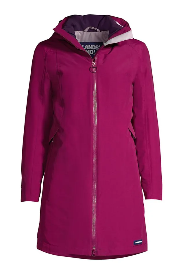 Lands039 End Coats and Jackets Women Plus Size Squall Waterproof 3 In 1 Long Winter Coat With Hood Rubellite Lands039 End Coats and Jackets Women Plus Size Squall Waterproof 3 In 1 Long Winter Coat With Hood Rubellite
