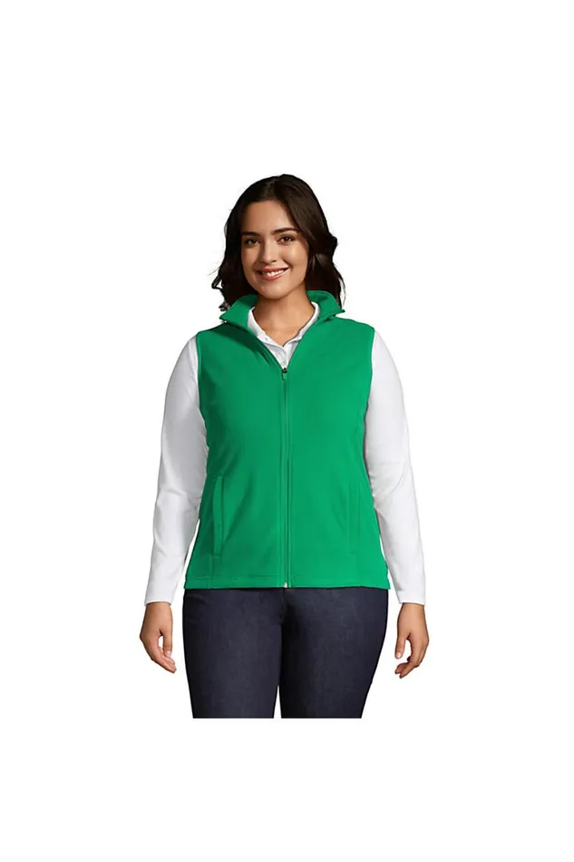 Lands039 End Coats and Jackets Women Plus Size Thermacheck 100 Fleece Vest Vibrant Clover Lands039 End Coats and Jackets Women Plus Size Thermacheck 100 Fleece Vest Vibrant Clover