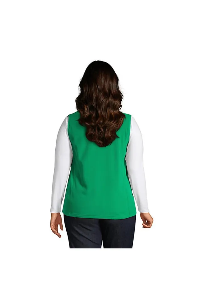 Lands039 End Coats and Jackets Women Plus Size Thermacheck 100 Fleece Vest Vibrant Clover Lands039 End Coats and Jackets Women Plus Size Thermacheck 100 Fleece Vest Vibrant Clover