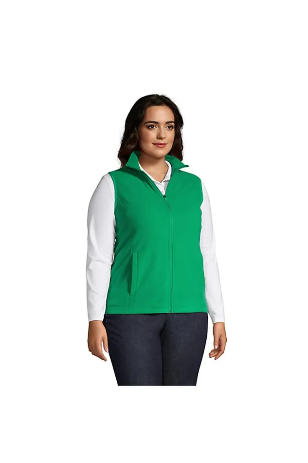 Lands039 End Coats and Jackets Women Plus Size Thermacheck 100 Fleece Vest Vibrant Clover Lands039 End Coats and Jackets Women Plus Size Thermacheck 100 Fleece Vest Vibrant Clover