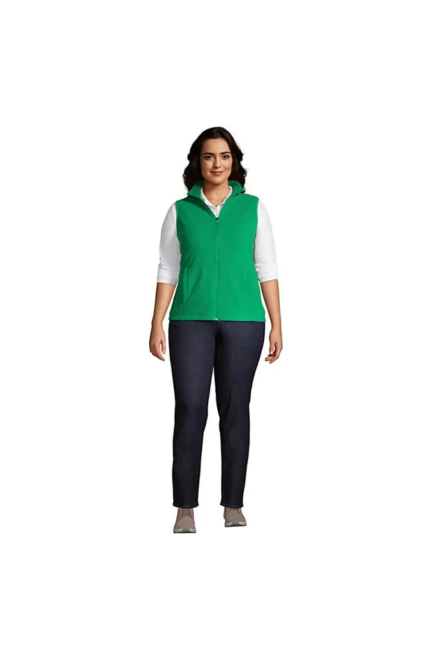 Lands039 End Coats and Jackets Women Plus Size Thermacheck 100 Fleece Vest Vibrant Clover Lands039 End Coats and Jackets Women Plus Size Thermacheck 100 Fleece Vest Vibrant Clover
