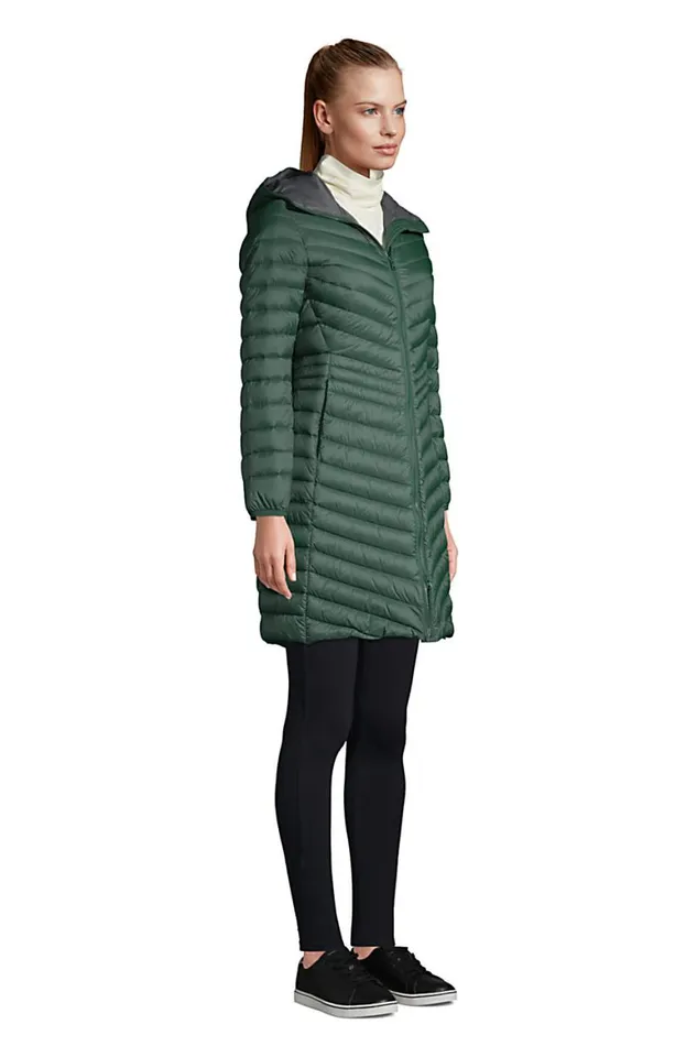 Lands039 End Coats and Jackets Women Ultra Lightweight Packable Down Coat With Hood Deep Woodland Green Lands039 End Coats and Jackets Women Ultra Lightweight Packable Down Coat With Hood Deep Woodland Green