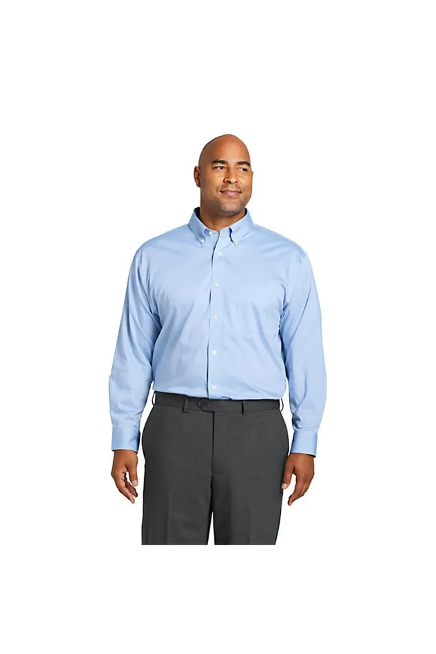 Lands039 End Dress Shirts Men Big And Tall Traditional Fit Solid No Iron Supima Pinpoint Buttondown Collar Dress Shirt Light French Blue Lands039 End Dress Shirts Men Big And Tall Traditional Fit Solid No Iron Supima Pinpoint Buttondown Collar Dress Shirt Light French Blue