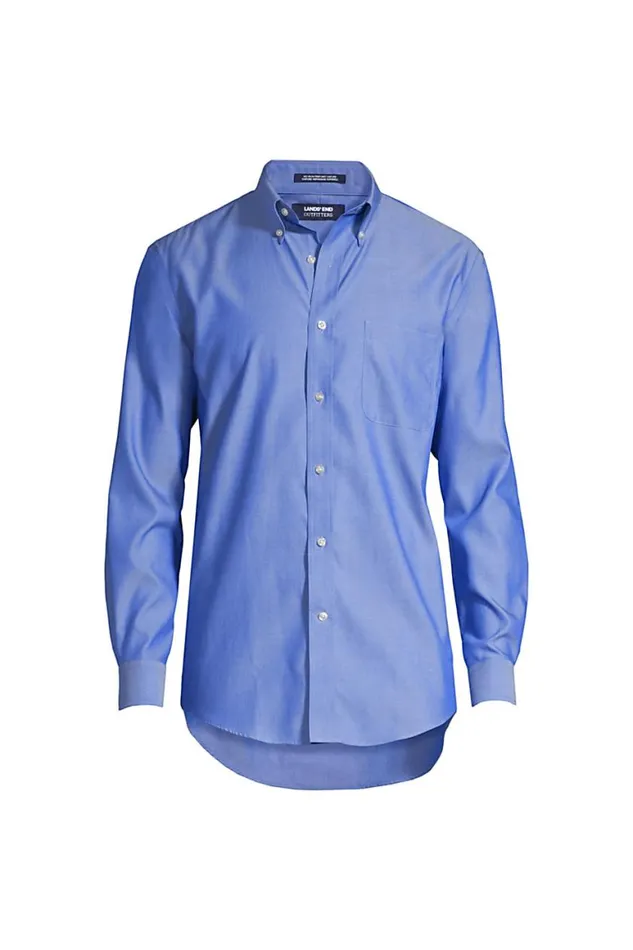 Lands039 End Dress Shirts Men Long Sleeve Buttondown No Iron Pinpoint Shirt French Blue Lands039 End Dress Shirts Men Long Sleeve Buttondown No Iron Pinpoint Shirt French Blue