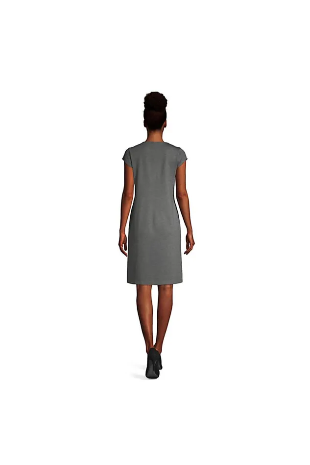 Lands039 End Dresses Women Short Sleeve Ponte Dress Black Lands039 End Dresses Women Short Sleeve Ponte Dress Black