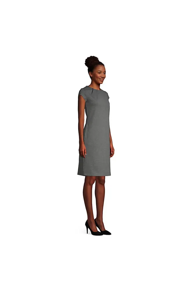 Lands039 End Dresses Women Short Sleeve Ponte Dress Black Lands039 End Dresses Women Short Sleeve Ponte Dress Black
