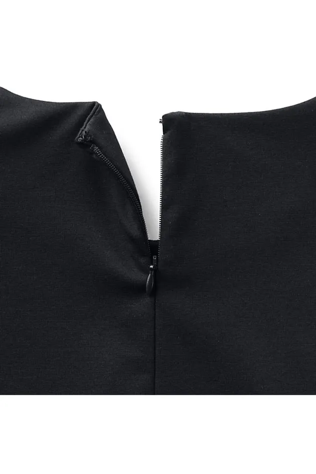 Lands039 End Dresses Women Short Sleeve Ponte Dress Black Lands039 End Dresses Women Short Sleeve Ponte Dress Black