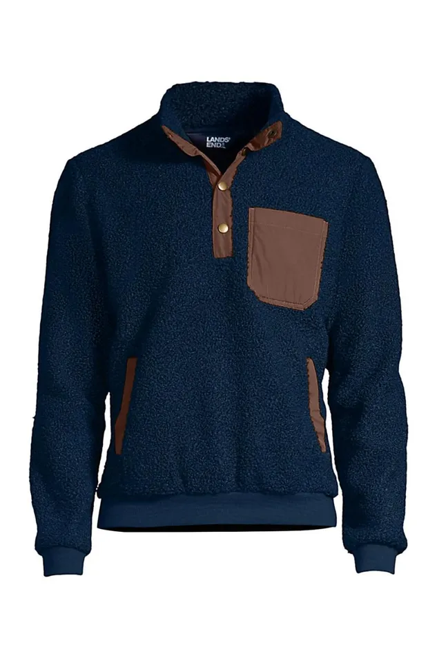 Lands039 End Fleece Men Big And Tall Boucle Fleece Pullover Radiant Navy Lands039 End Fleece Men Big And Tall Boucle Fleece Pullover Radiant Navy