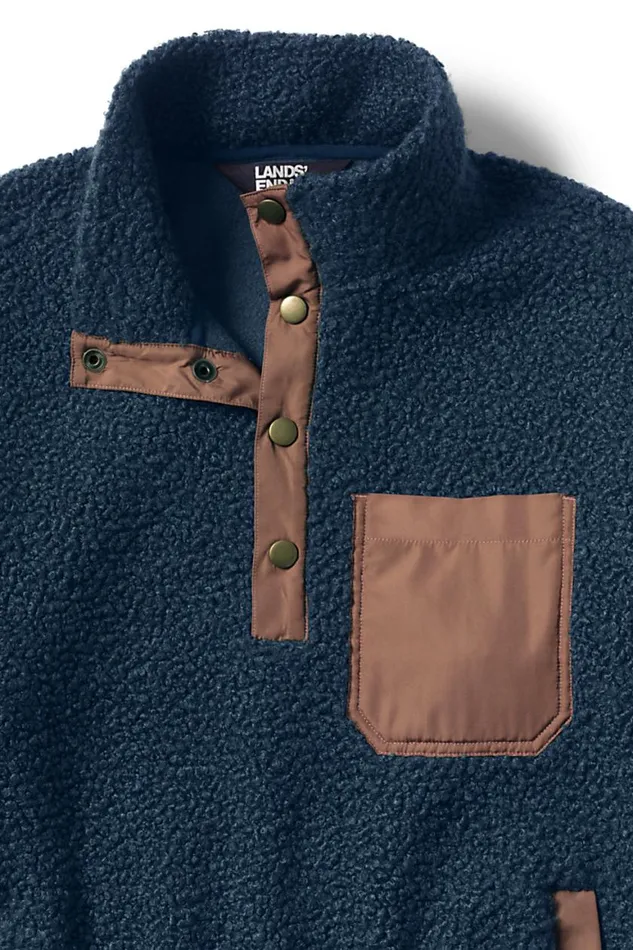 Lands039 End Fleece Men Big And Tall Boucle Fleece Pullover Radiant Navy Lands039 End Fleece Men Big And Tall Boucle Fleece Pullover Radiant Navy