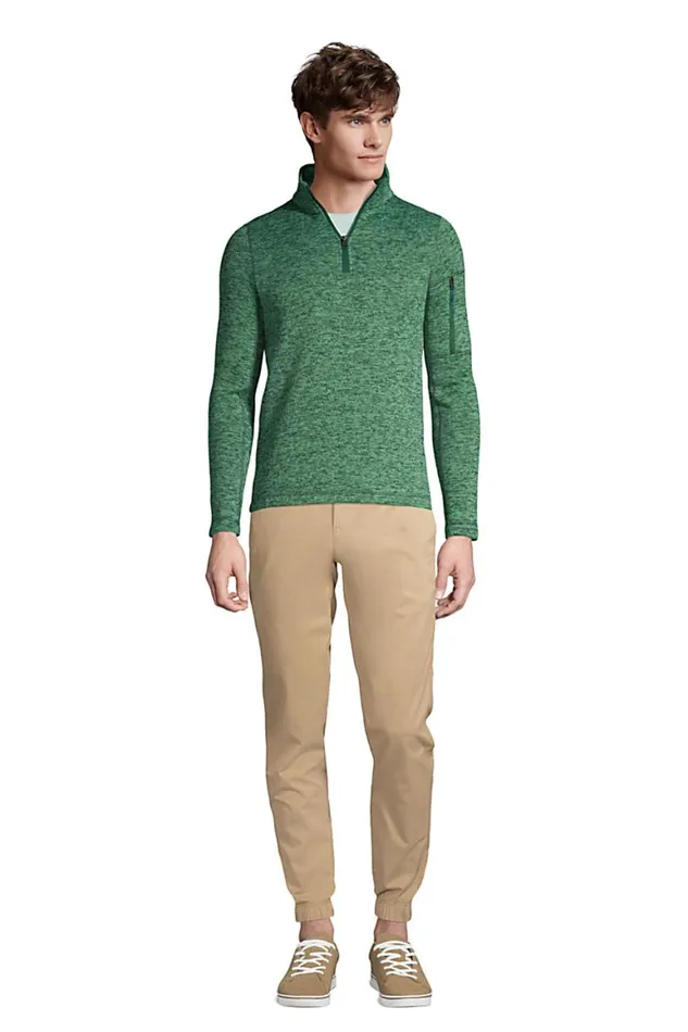 Lands039 End Fleece Men Sweater Fleece Quarter Zip Deep Woodland Green Heather Lands039 End Fleece Men Sweater Fleece Quarter Zip Deep Woodland Green Heather