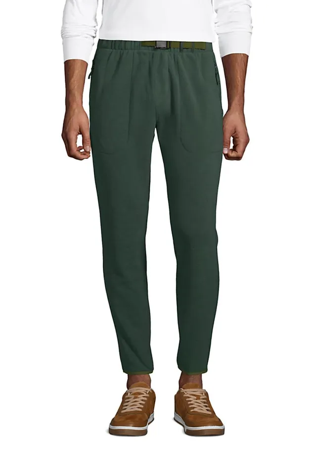 Lands039 End Fleece Men T200 Fleece Pants Deep Woodland Green