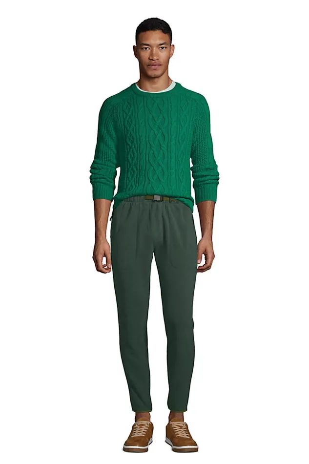 Lands039 End Fleece Men T200 Fleece Pants Deep Woodland Green