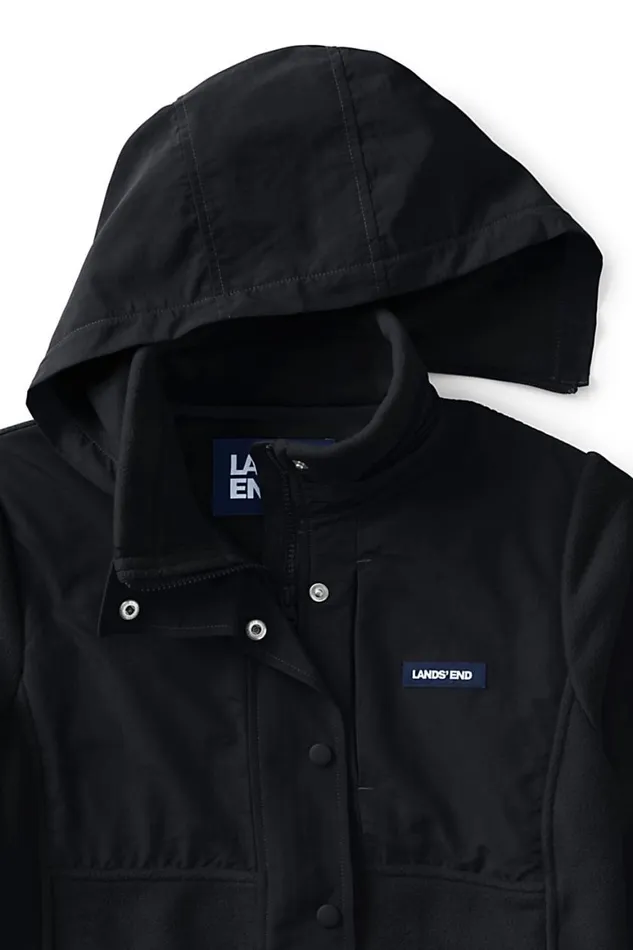 Lands039 End Fleece Women Fleece Heritage Full Zip Jacket Black Lands039 End Fleece Women Fleece Heritage Full Zip Jacket Black
