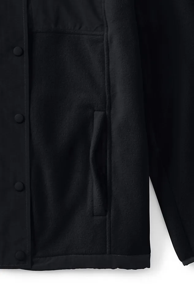 Lands039 End Fleece Women Fleece Heritage Full Zip Jacket Black Lands039 End Fleece Women Fleece Heritage Full Zip Jacket Black
