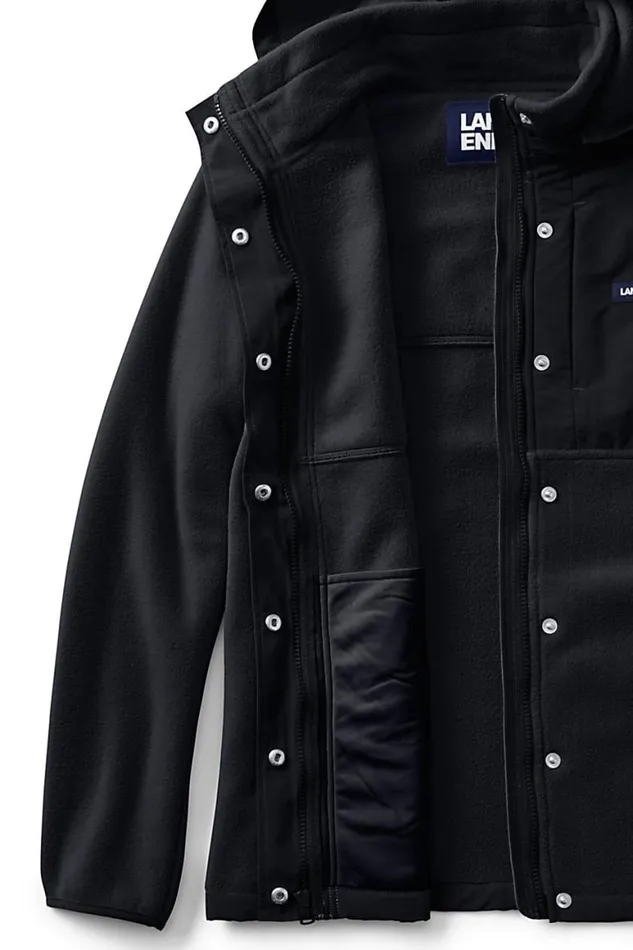 Lands039 End Fleece Women Fleece Heritage Full Zip Jacket Black Lands039 End Fleece Women Fleece Heritage Full Zip Jacket Black