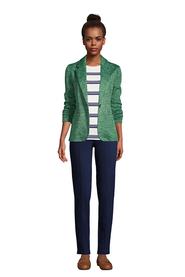Lands039 End Fleece Women Sweater Fleece Blazer Deep Woodland Green Heather Lands039 End Fleece Women Sweater Fleece Blazer Deep Woodland Green Heather