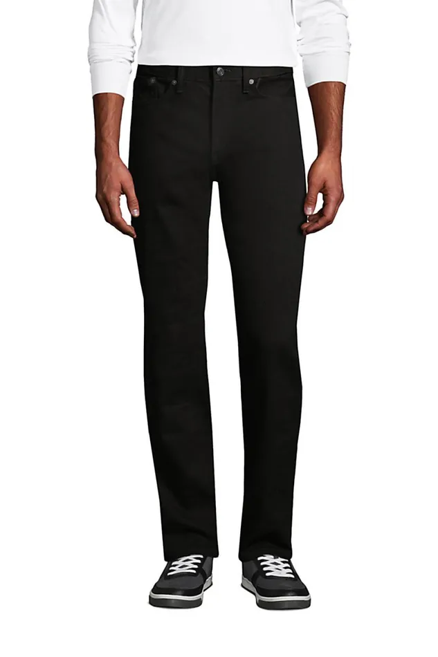 Lands039 End Jeans Men Comfort Waist Black Jeans True Black
