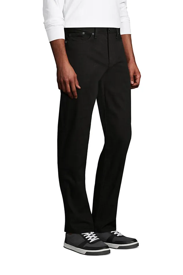Lands039 End Jeans Men Comfort Waist Black Jeans True Black