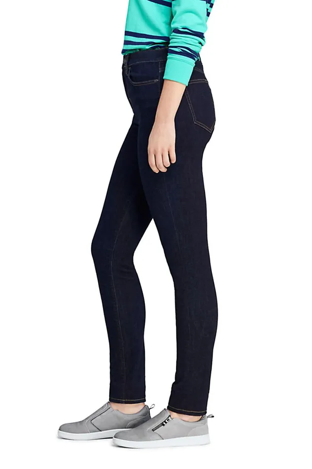 Lands039 End Jeans Women Curvy Mid Rise Skinny Jeans 8211 Blue Deepest Indigo Lands039 End Jeans Women Curvy Mid Rise Skinny Jeans 8211 Blue Deepest Indigo