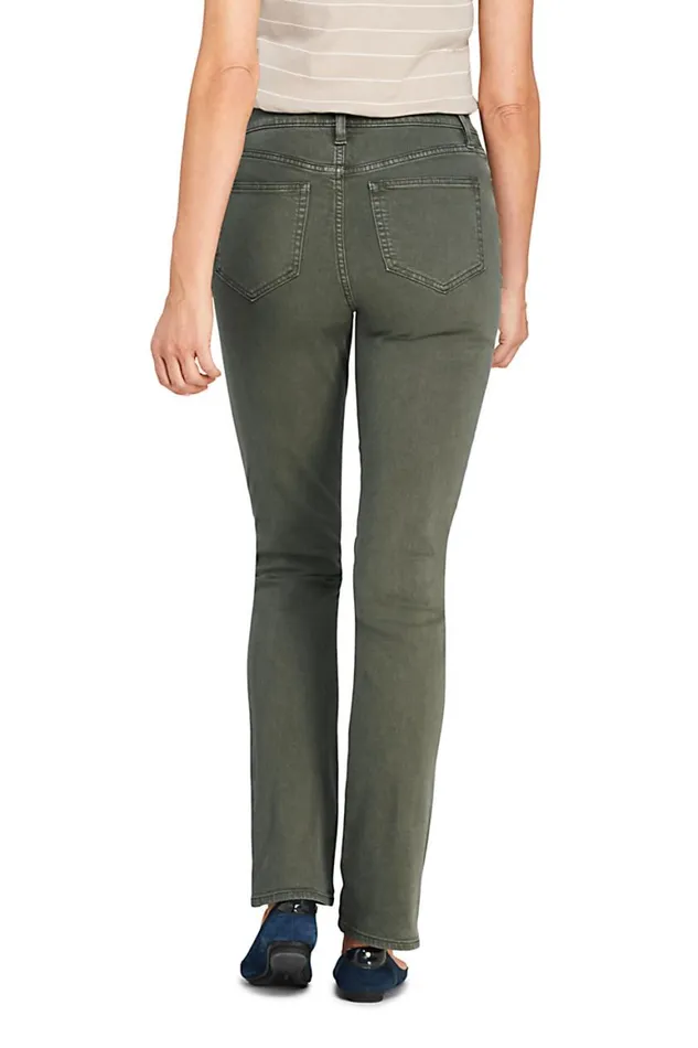 Lands039 End Jeans Women High Rise Compression Straight Leg Colorful Jeans Dark Olive Green Lands039 End Jeans Women High Rise Compression Straight Leg Colorful Jeans Dark Olive Green