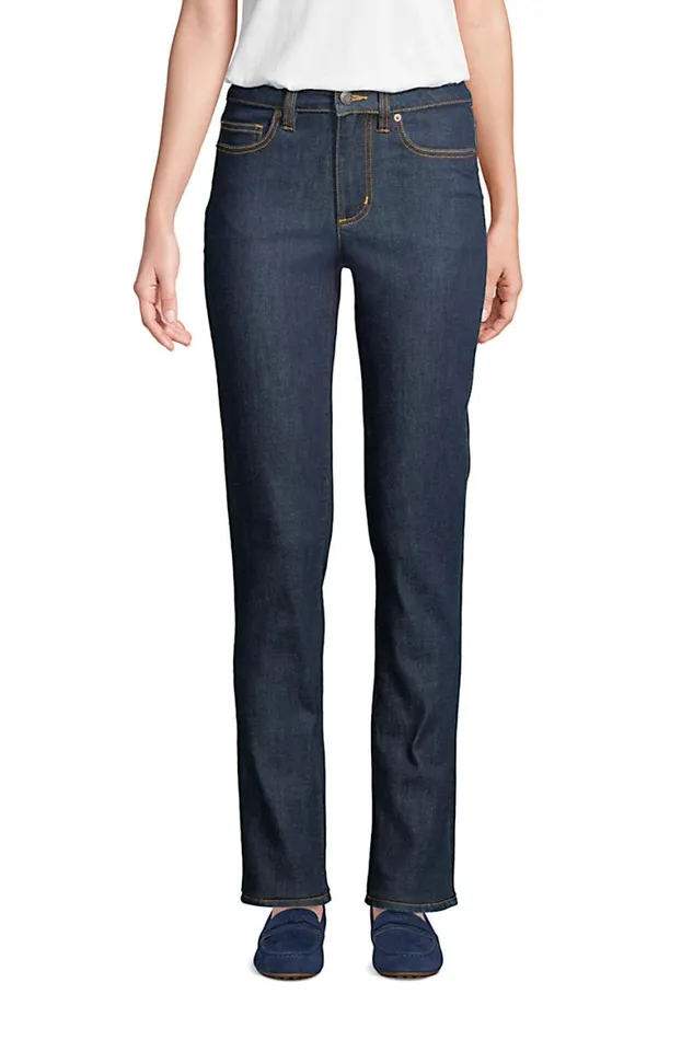 Lands039 End Jeans Women Mid Rise Straight Leg Jeans 8211 Blue Deepest Indigo Lands039 End Jeans Women Mid Rise Straight Leg Jeans 8211 Blue Deepest Indigo