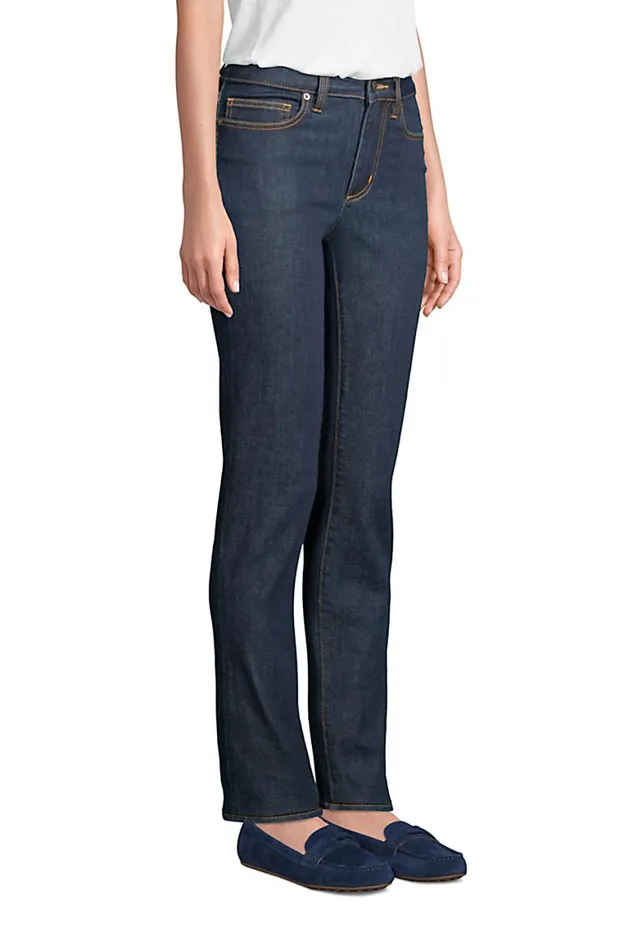 Lands039 End Jeans Women Mid Rise Straight Leg Jeans 8211 Blue Deepest Indigo Lands039 End Jeans Women Mid Rise Straight Leg Jeans 8211 Blue Deepest Indigo
