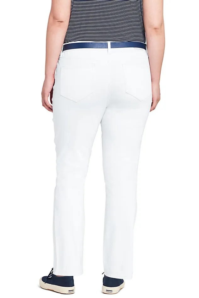 Lands039 End Jeans Women Plus Size Nottoolow Rise Stain Repellent Slim Leg Jeans White Lands039 End Jeans Women Plus Size Nottoolow Rise Stain Repellent Slim Leg Jeans White